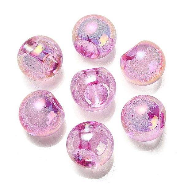 

PandaHall UV Plating Rainbow Iridescent Acrylic Beads, Round, Top Drilled, Violet, 19x19x19mm, Hole: 3mm Acrylic Round Purple