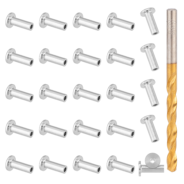 

PandaHall Unicraftale 1 Set 316 Stainless Steel Stemball Swage Dead Ends & Drill Bit, Invisible Cable Railing, Terminal for Wood Stair Deck...