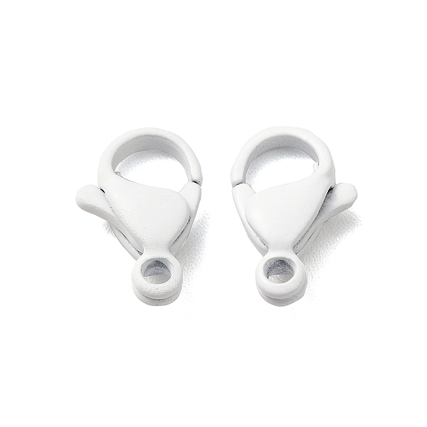 

PandaHall Spray Painted 304 Stainless Steel Lobster Claw Clasps, White, 11x7x3mm, Hole: 1.4mm 304 Stainless Steel White