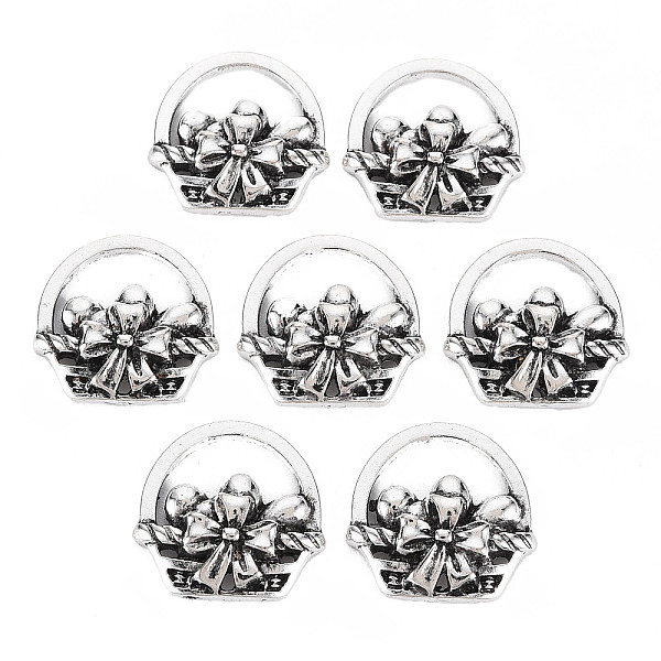 

PandaHall Tibetan Style Alloy Pendants, Cadmium Free & Lead Free, Flower Basket, Antique Silver, 19.5x19.5x5mm, Hole: 4x13mm Alloy Bag