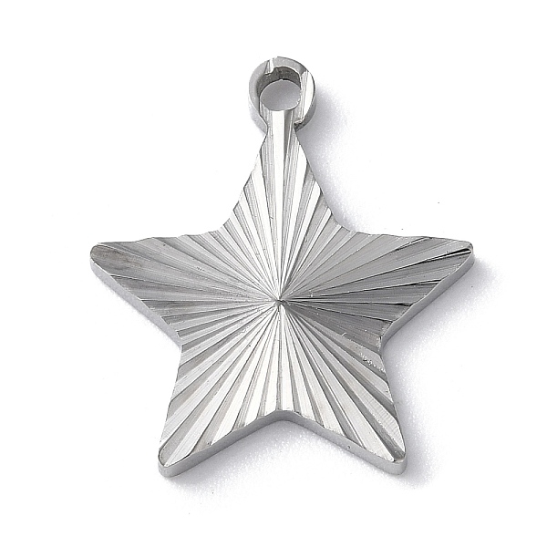 

PandaHall 304 Stainless Steel Pendants, Star Charm, Stainless Steel Color, 20x18x1.8mm, Hole: 1.8mm 304 Stainless Steel Star