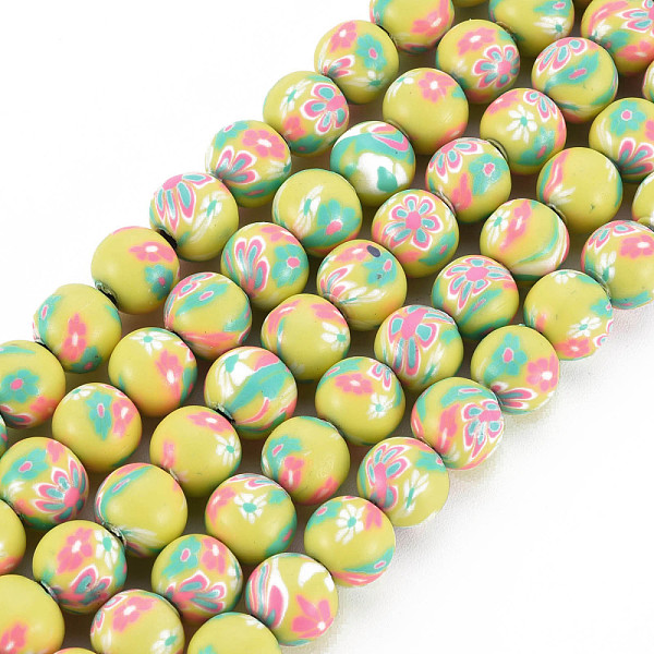 

PandaHall Handmade Polymer Clay Beads Strands, Round, Light Khaki, 8~9x8mm, Hole: 1.8mm, about 40pcs/strand, 12.80 inch~12.99 inch...