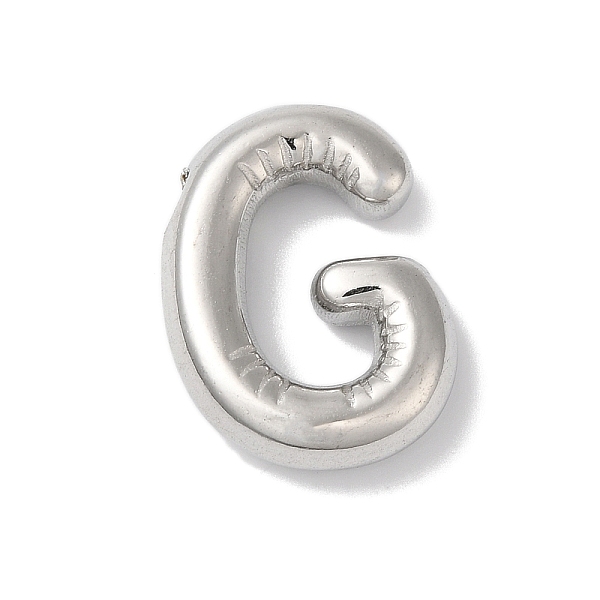 

PandaHall 304 Stainless Steel Pendants, Letter Charm, Letter G, 21x15x5mm, Hole: 2mm 304 Stainless Steel Letter G