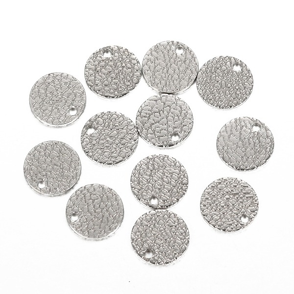 

PandaHall 304 Stainless Steel Charms, Textured, Laser Cut, Flat Round, Stainless Steel Color, 10x0.8mm, Hole: 1.4mm 304 Stainless Steel Flat...