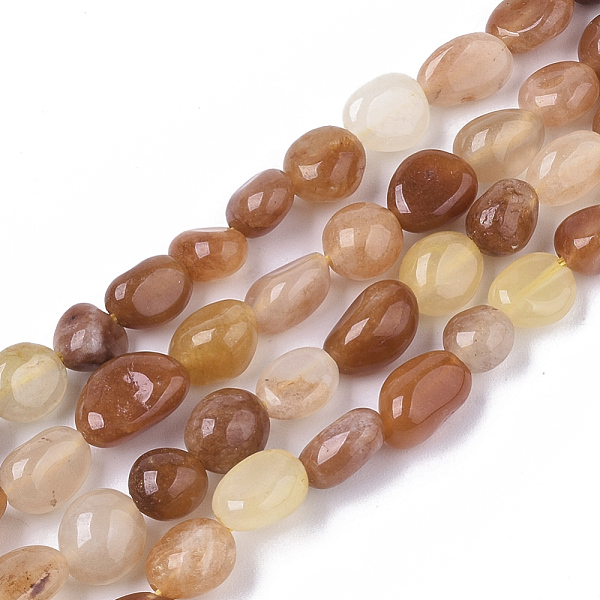 

PandaHall Natural Jade Beads Strands, Tumbled Stone, Nuggets, 6~9x5~7x3.5~5mm, Hole: 0.6mm, about 54~56pcs/strand, 15.16 inch(38.5cm) Other...