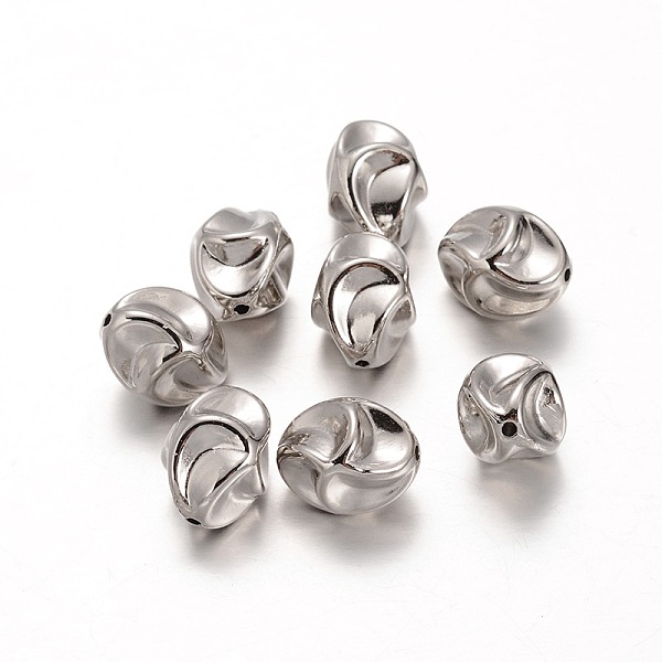 

PandaHall CCB Plastic Beads, Twist, Platinum, 16x12x12mm, Hole: 1.5mm Plastic Twist