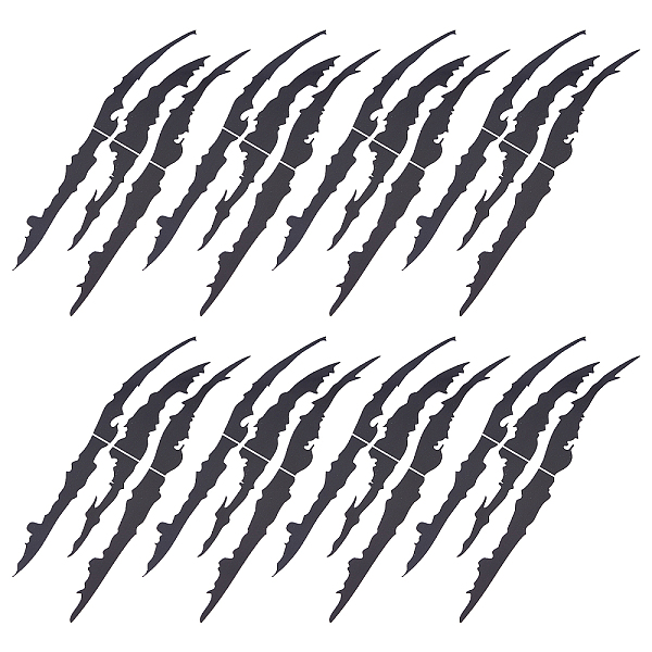 

PandaHall SUPERFINDINGS 8 Sheets Claw Marks Car Sticker 40x12cm Black Monster Claw Marks Headlight Car Sticker Reflective PET Stripes...
