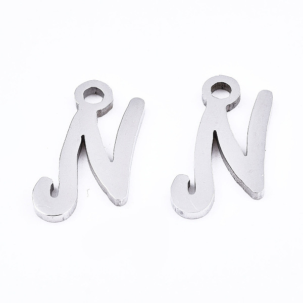 

PandaHall 201 Stainless Steel Charms, Laser Cut, Alphabet, Stainless Steel Color, Letter.N, 12.5x6.5x1mm, Hole: 1.4mm Stainless Steel Letter...