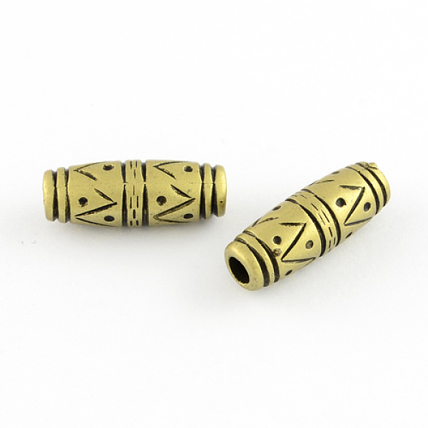 

PandaHall Antique Acrylic Beads, Large Hole Beads, Oval, Antique Bronze Plated, 22x8mm, Hole: 4mm, about 650pcs/500g Acrylic Oval