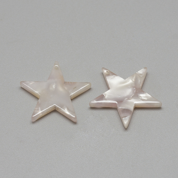 

PandaHall Cellulose Acetate(Resin) Pendants, Star, Lilac, 20.5x21x2.5mm, Hole: 1.5mm Cellulose Acetate Star Purple