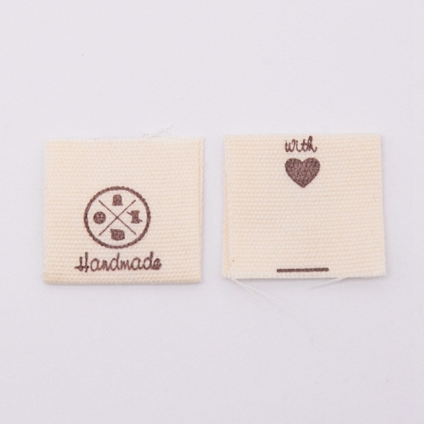 

PandaHall Cotton Sewing Labels, Cloth Labels, for Sewing, Knitting, Crafts, Word Handmade, Khaki, Sewing Theme Pattern, 39x21x0.3mm Cotton..., Yellow