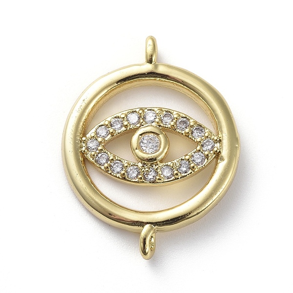

PandaHall Brass Micro Pave Cubic Zirconia Links connectors, Ring with Eye, Golden, Clear, 19.5x15.5x2mm, Hole: 1.2mm Brass+Cubic Zirconia...