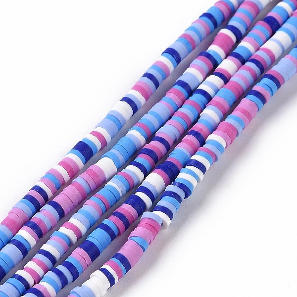 

PandaHall Handmade Polymer Clay Beads Strands, for DIY Jewelry Crafts Supplies, Heishi Beads, Disc/Flat Round, Plum, 3x0.6~1.2mm, Hole..., Purple