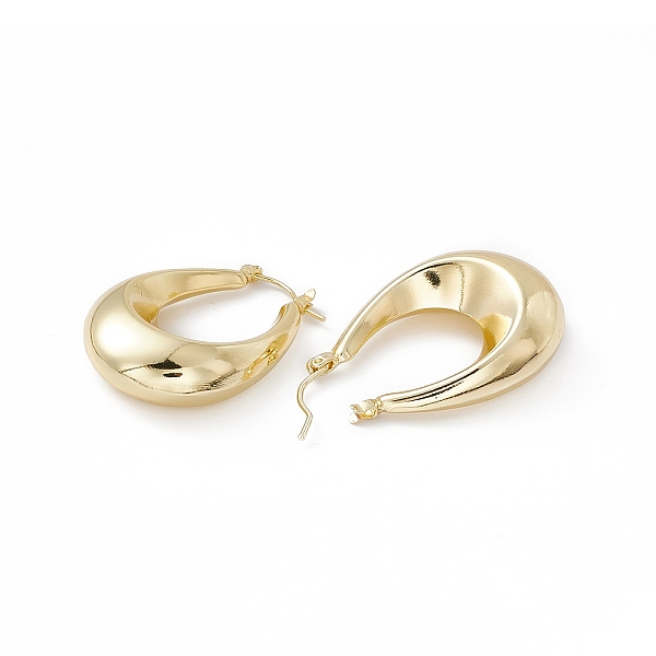Толстые серьги-кольца из латуни для женщин