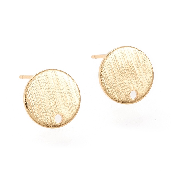 

PandaHall Brass Stud Earring Findings, Long-Lasting Plated, Flat Round, Real 18K Gold Plated, 10x1mm, Hole: 1.2mm, Pin: 0.7mm Brass Flat...