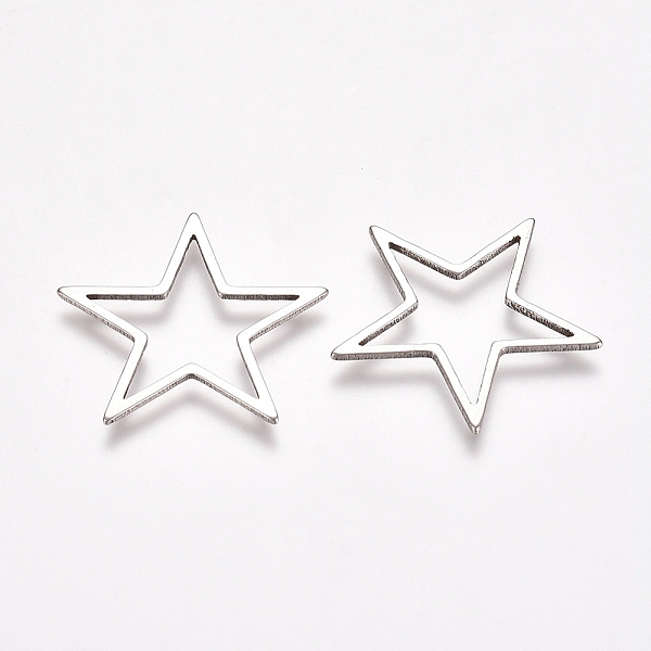 

PandaHall Stainless Steel Linking Rings, for Jewelry Making, Star, Stainless Steel Color, 20.5x21.5x0.8mm, Inner Diameter: 11x15mm Stainless...