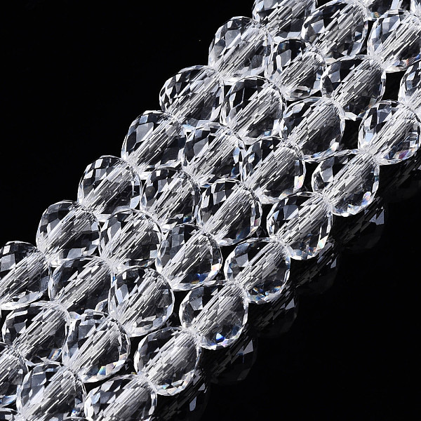 

PandaHall Transparent Glass Beads Strands, Faceted, Teardrop, Clear, 4.5~5x4x4mm, Hole: 1mm, about 97~101pcs/strand, 16.54~18.5 inch...