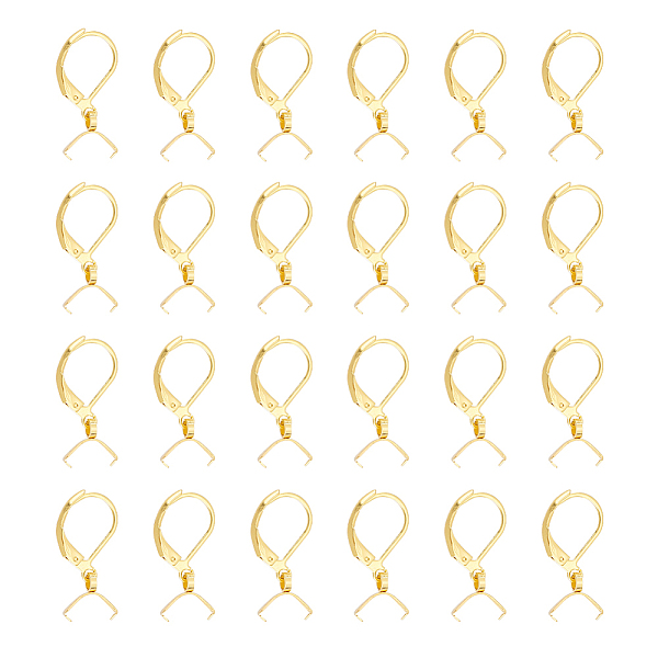 

PandaHall UNICRAFTALE 30pcs Golden Leverback French Earring Hooks Stainless Steel Hoop Earwire Findings with Ice Pick Pinch Bails Metal...