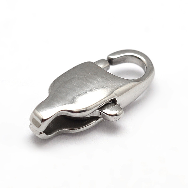 

PandaHall 304 Stainless Steel Lobster Claw Clasps, Stainless Steel Color, 11x5x3mm, Hole: 1x1mm 304 Stainless Steel Others