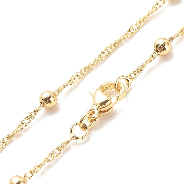

PandaHall Brass Satellite Chains Necklace for Women, Cadmium Free & Lead Free, Real 18K Gold Plated, 17.13 inch(43.5cm) Brass
