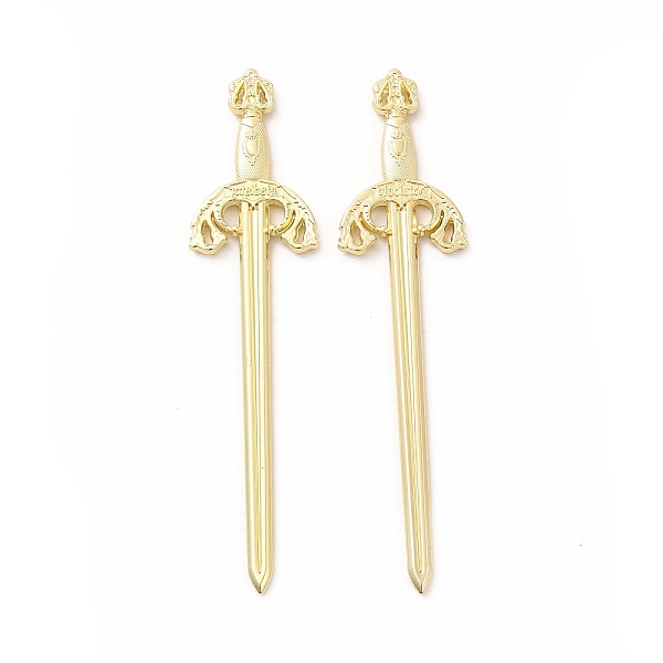 

PandaHall Rack Plating Alloy Cabochons, Cadmium Free & Nickel Free & Lead Free, Sword, Golden, 85.5x20x4mm Alloy Others
