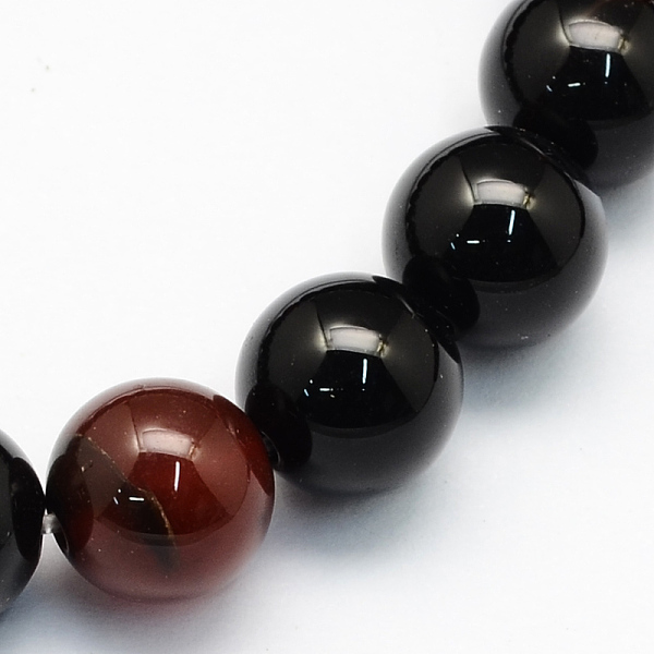

PandaHall Natural Agate Round Beads Strands, 8.5mm, Hole: 1.2mm, about 47pcs/strand, 15.5 inch Natural Agate Round