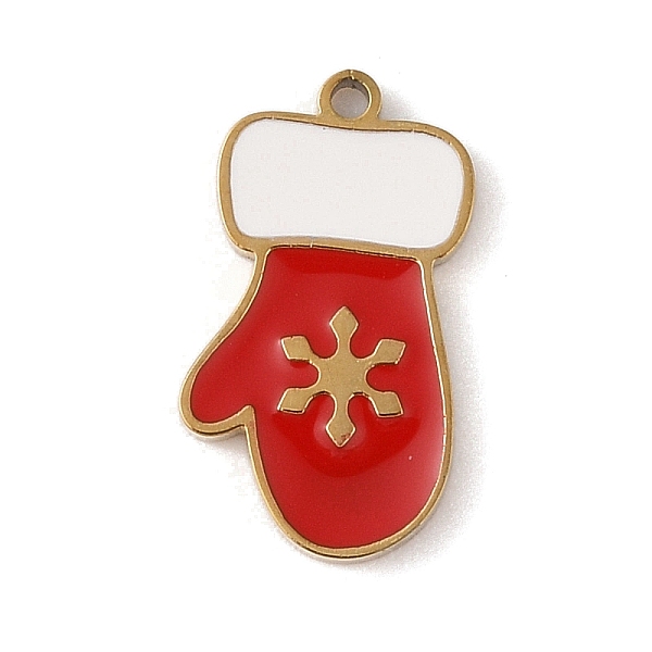 Weihnachtsthema Ionenbeschichtung (IP) 304 Edelstahl Emaille Charms
