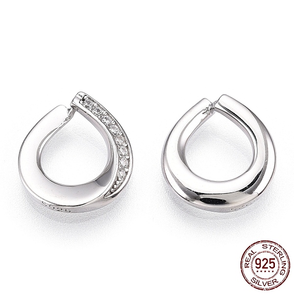 

PandaHall Rhodium Plated 925 Sterling Silver Micro Pave Cubic Zirconia Charms, Teardrop, Nickel Free, Real Platinum Plated, 12.5x11.5x3.5mm..., Clear