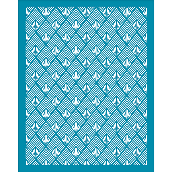 

PandaHall Silk Screen Printing Stencil, for Painting on Wood, DIY Decoration T-Shirt Fabric, Rhombus Pattern, 100x127mm Nylon Rhombus Cyan
