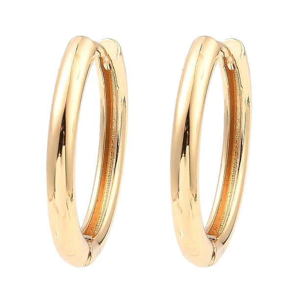 

PandaHall Brass Huggie Hoop Earrings, Light Gold, 23x24.5x3mm Brass Ring