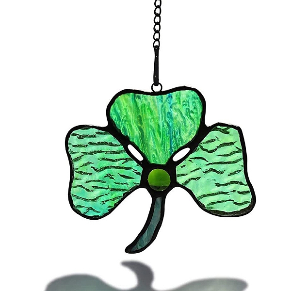 

PandaHall Saint Patrick's Day Theme Acrylic Window Hanging Pendant Decoration, Wall Decoration, Clover, 90x99mm Acrylic Clover