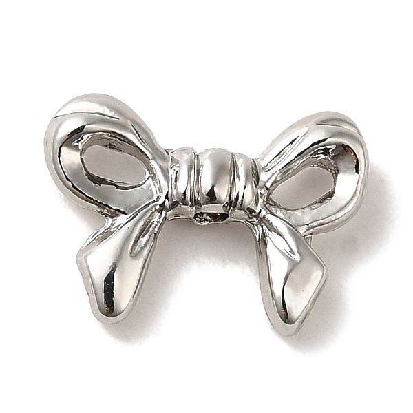 

PandaHall Rack Plating Alloy Beads, Cadmium Free & Nickel Free & Lead Free, Bowknot, Platinum, 10x13.5x3mm, Hole: 1.2mm Alloy Bowknot
