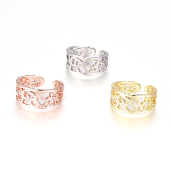 

PandaHall Brass Cuff Toe Rings, Mixed Color, 13.5mm, 3pcs/set Brass