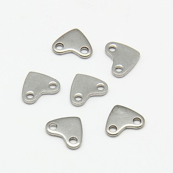 

PandaHall 304 Stainless Steel Links connectors, Heart, Stainless Steel Color, 6x7x1mm, Hole: 0.5mm 304 Stainless Steel Heart