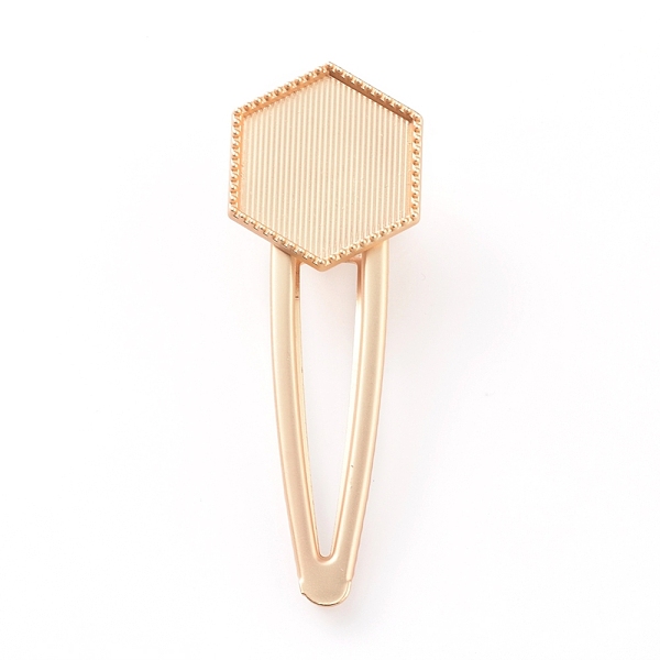 

PandaHall Zinc Alloy Alligator Hair Clip Findings, Cabochon Settings, For DIY Epoxy Resin, DIY Hair Accessories Making, Hexagon, Matte Light...