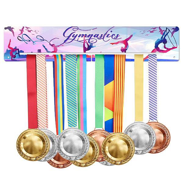 

PandaHall Acrylic Medal Holder, Medals Display Hanger Rack, Medal Holder Frame, Rectangle, Gymnastics Pattern, 70x390x5mm Acrylic Sports..., Purple