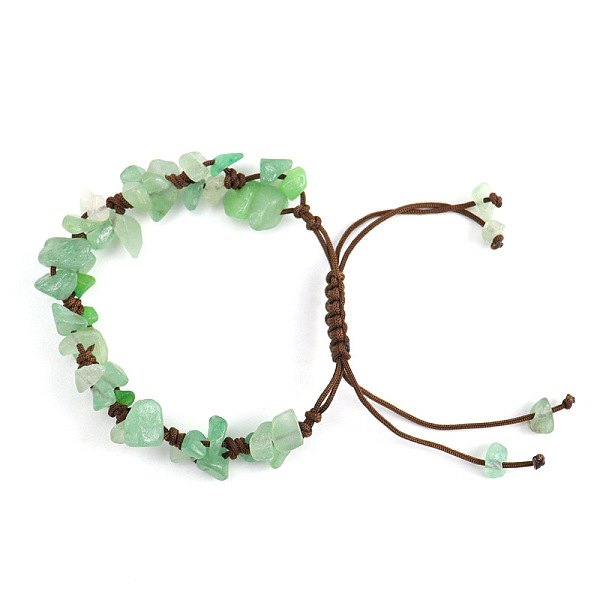 

PandaHall Natural Green Aventurine Chips Braided Bead Bracelet, Adjustable Bracelet for Women, 8-5/8~10-5/8 inch(22~27cm) Green Aventurine...