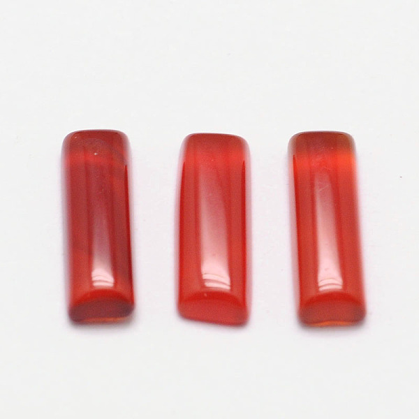 

PandaHall Dyed Rectangle Natural Agate Cabochons, Red, 10x3x2mm Natural Agate Rectangle Red