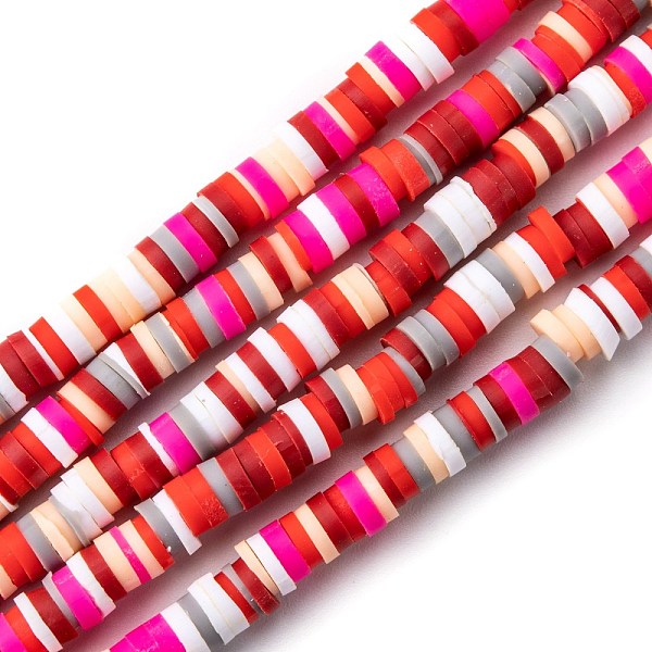 

PandaHall Handmade Polymer Clay Beads Strands, for DIY Jewelry Crafts Supplies, Heishi Beads, Disc/Flat Round, Mixed Color, 4x0.5~1mm, Hole..., Multicolor