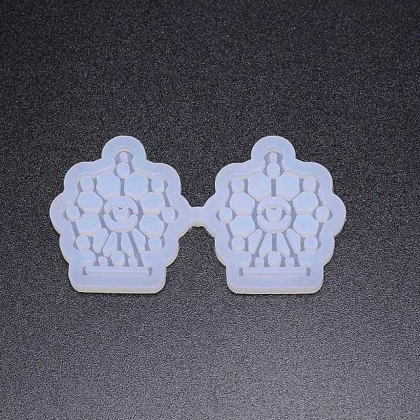 

PandaHall DIY Pendant Silicone Molds, for Earring Makings, Resin Casting Molds, For UV Resin, Epoxy Resin Jewelry Making, Ferris Wheel..., White