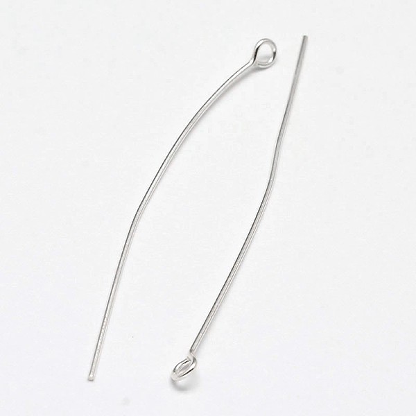

PandaHall 925 Sterling Silver Eye Pin, Silver, 20x3mm, Pin: 0.5mm, about 333pcs/20g Sterling Silver