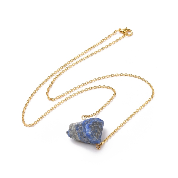 Collier Pendentif Pépite Irrégulière Lapis Lazuli Naturel