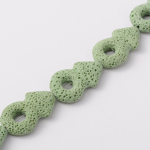 

PandaHall Synthetic Lava Rock Bead Strands, Male Gender Sign/Mars, Dyed, Light Green, 34x22x8mm, Hole: 1mm, about 12pcs/strand, 15.7 inch...