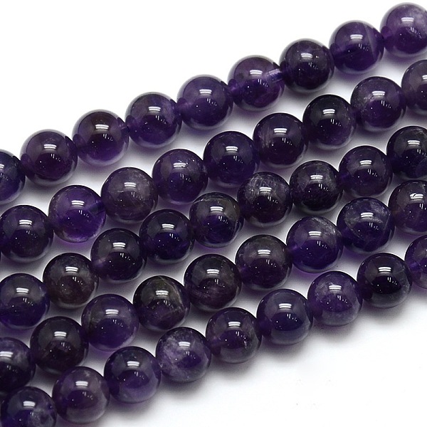 

PandaHall Natural Amethyst Round Bead Strands, Grade AB, 8mm, Hole: 1mm, about 48pcs/strand, 15.74 inch Amethyst Round