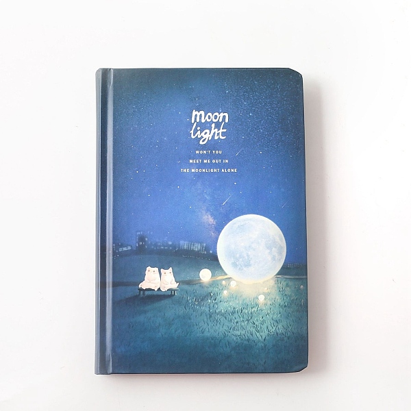 

PandaHall Paper Notebooks, Travel Journals, Witchcraft Supplies, Steel Blue, 188x128mm Paper Moon