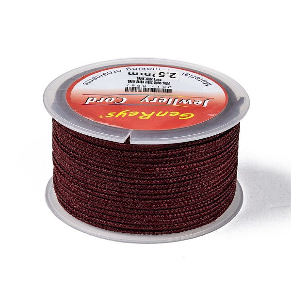 

PandaHall Braided Nylon Threads, Dyed, Coffee, 2.5mm, about 10.93 yards(10m)/roll Nylon Brown