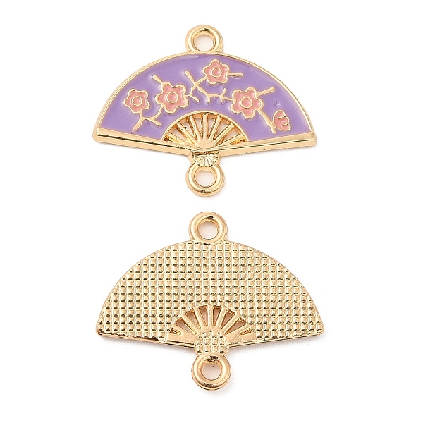 

PandaHall Alloy Enamel Connector Charms, Handheld Fan Links, Cadmium Free & Nickel Free & Lead Free, Golden, Plum, 19.5x24x1.5mm, Hole..., Purple