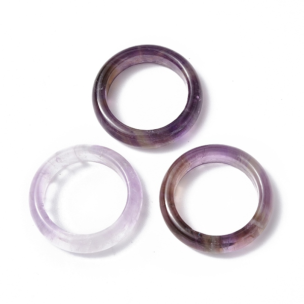 

PandaHall Natural Amethyst Plain Band Ring, Gemstone Jewelry for Women, US Size 9(18.9mm) Amethyst