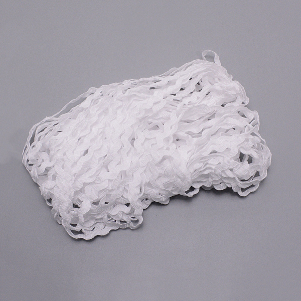 

PandaHall Wave Bending Fringe Trim, Sewing Ribbon, for Cloth Dress DIY Making Decorate, White, 1/4 inch~3/8 inch(5~8.5mm), about...
