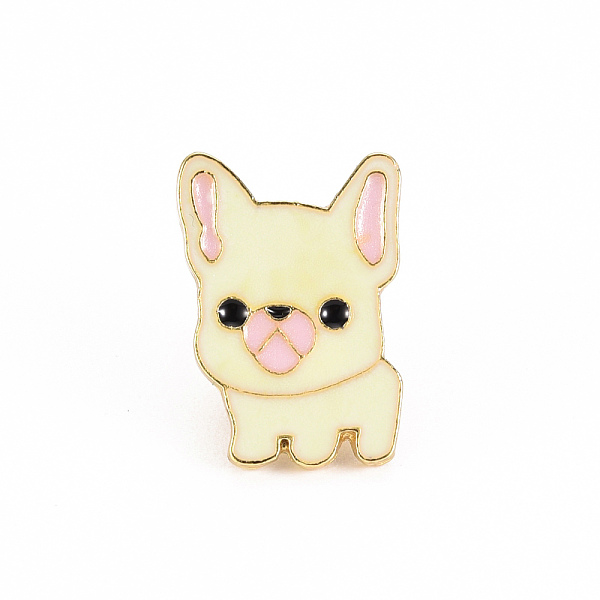 

PandaHall Alloy Enamel Brooches, Enamel Pins, with Brass Butterfly Clutches, Dog, Cadmium Free & Nickel Free & Lead Free, Light Gold, Light...